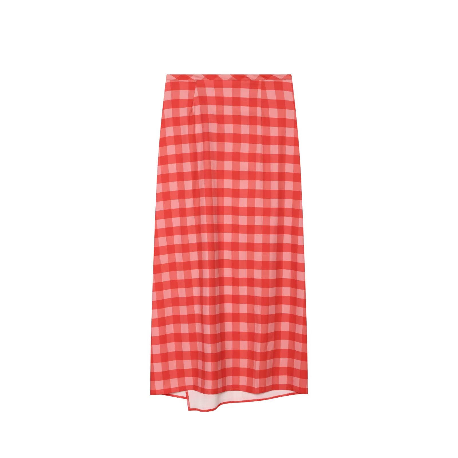 Women's layered decorative plaid Midi skirt