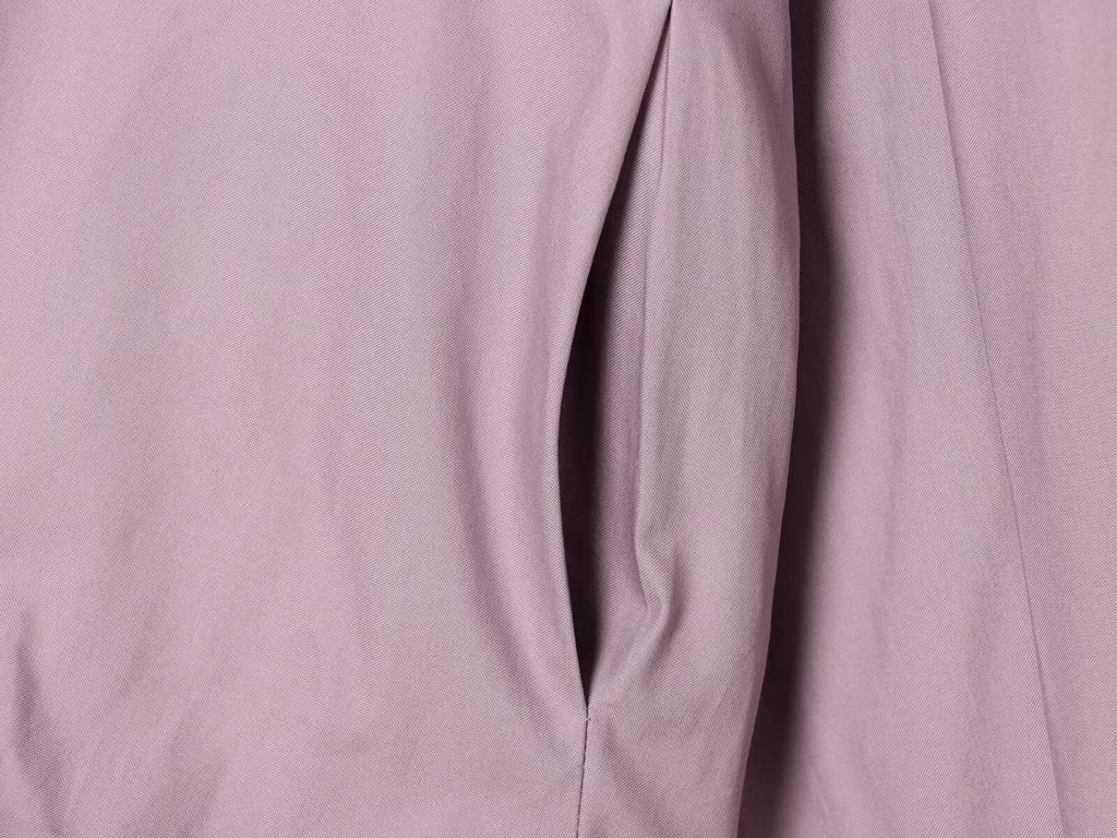 Women's pleated design stand collar zipper Coat