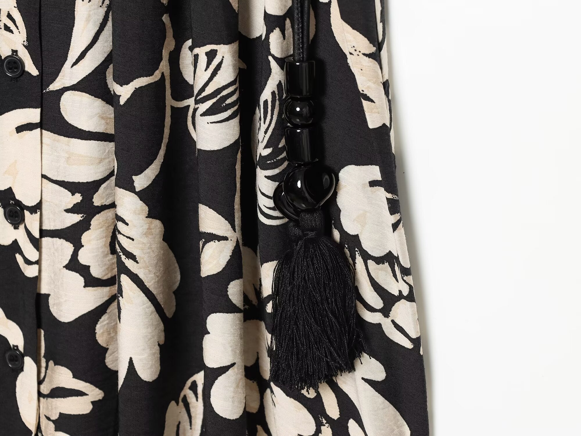 Women's printed V-neck MIDI dress