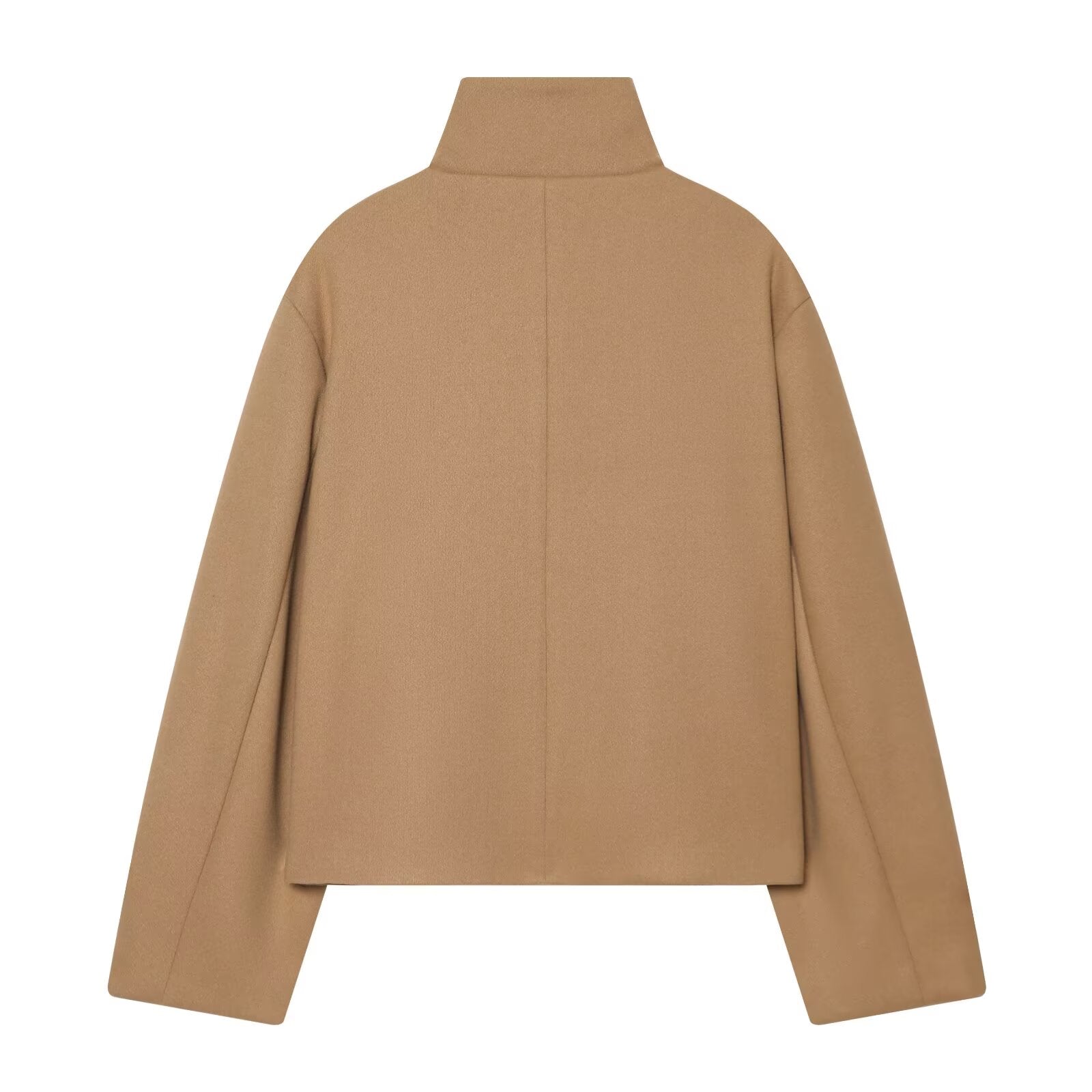 Women's standing collar short single breasted coat