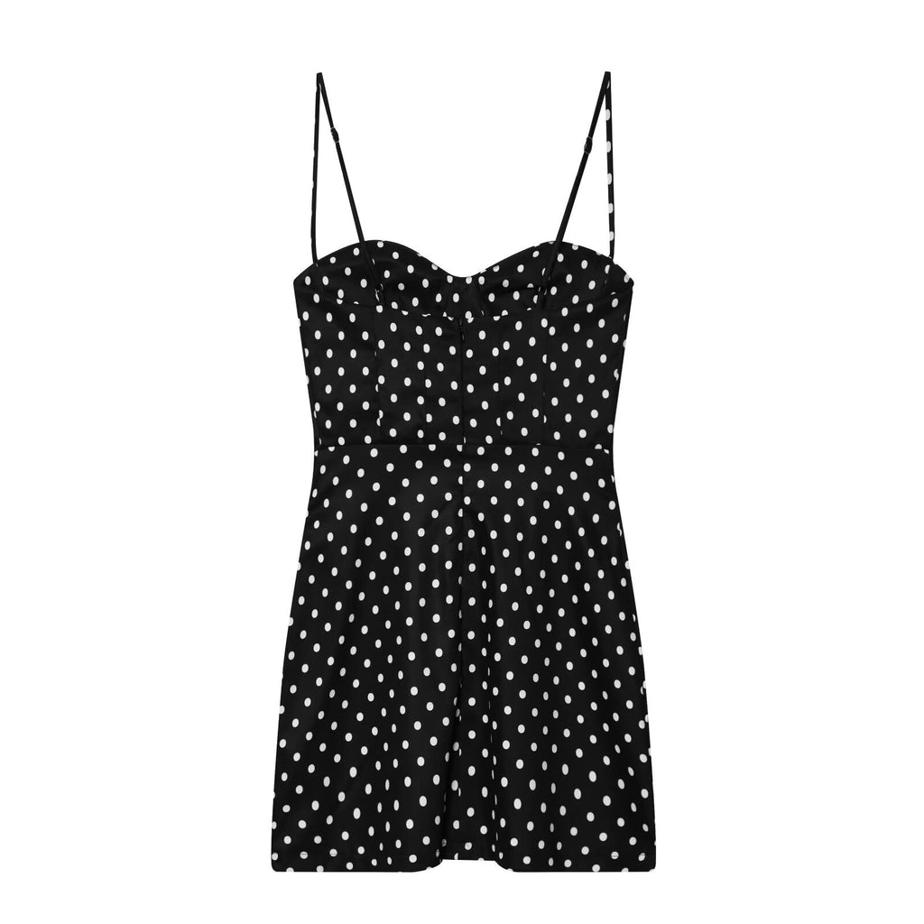 Women's slim backless suspender mini dress