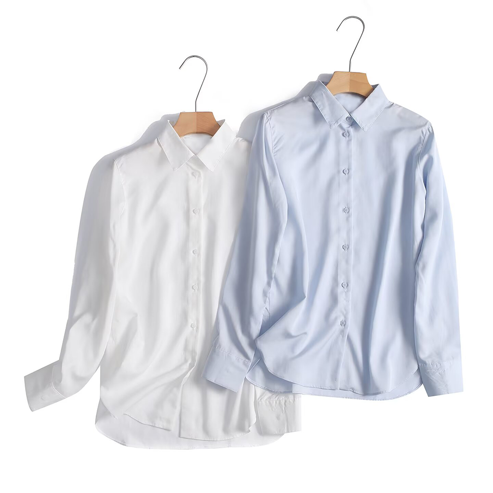 Women's casual versatile long sleeved shirt