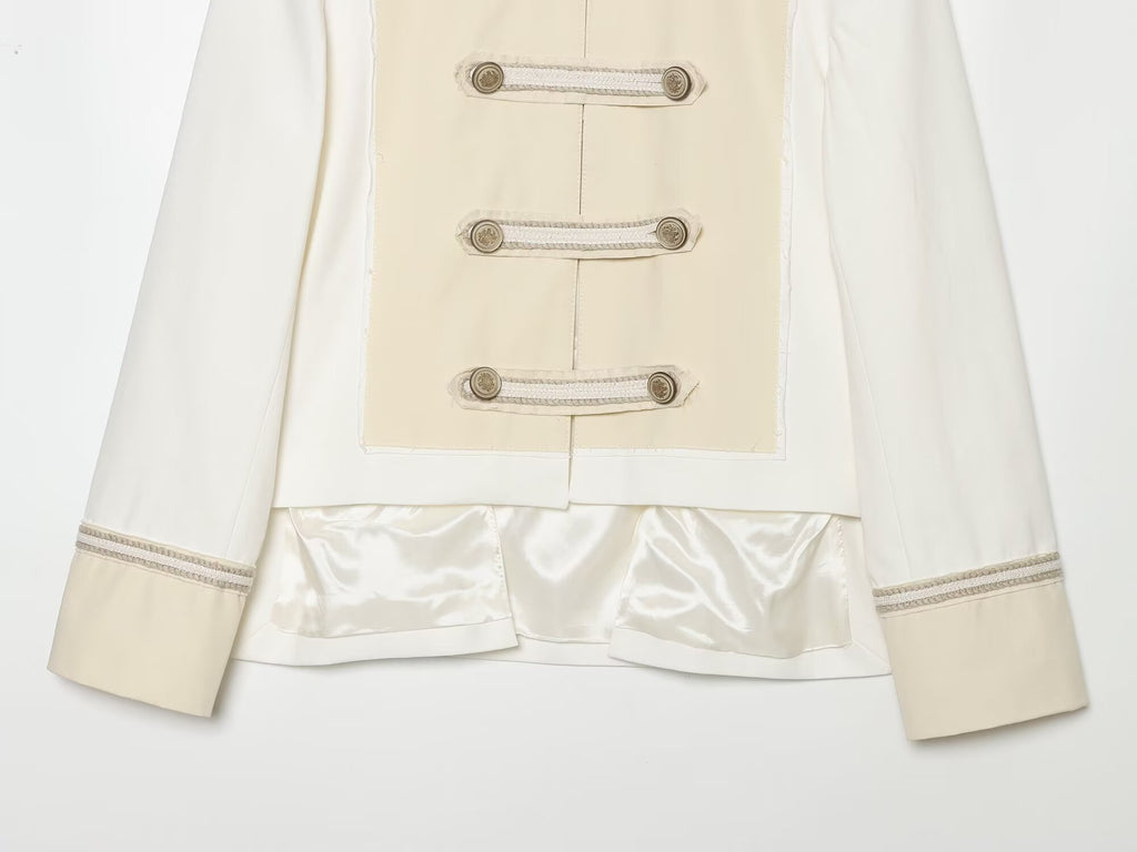 Women's rope knot decorative stand collar Coat