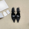 Women's New Fashion Wild Color Matching Design Bow Pointed Stiletto Heels
