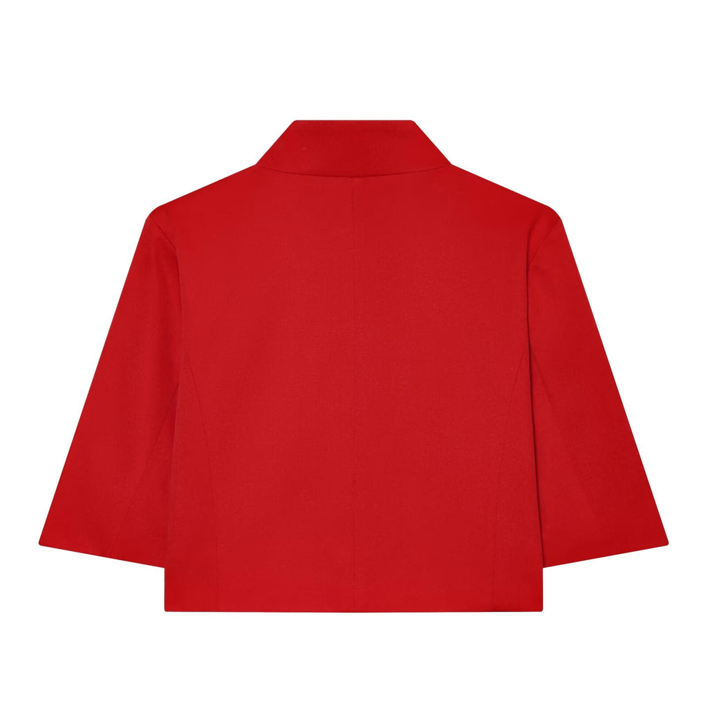 Women's short standing collar Blazer Coat