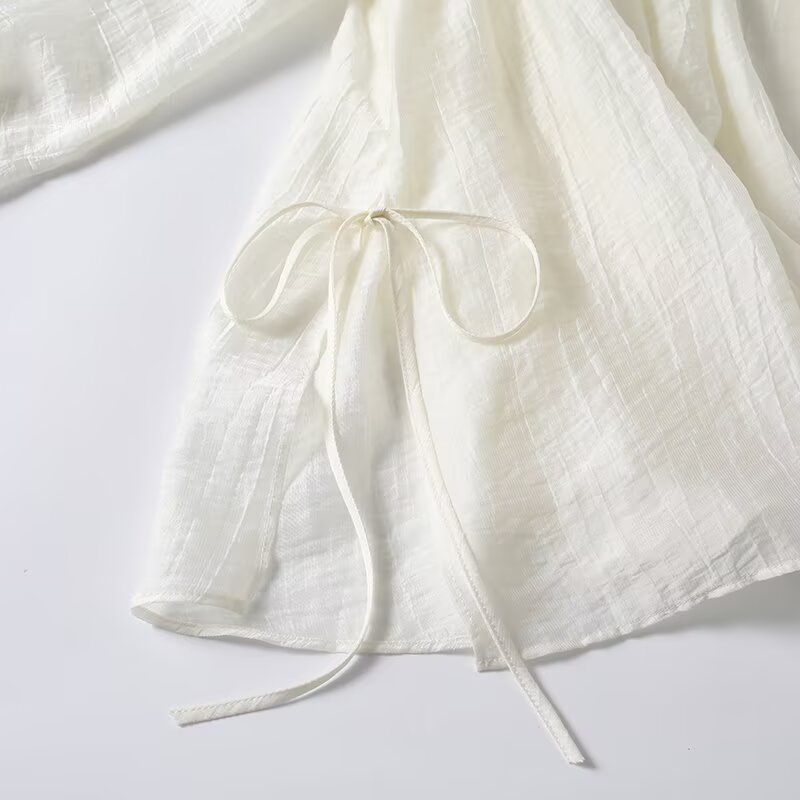 Women's casual hollow embroidery cover shirt