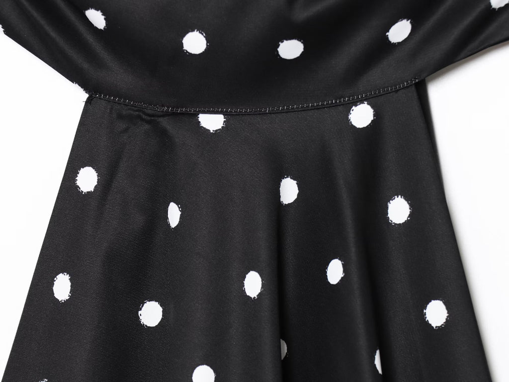 Women's summer polka dot hanging neck top