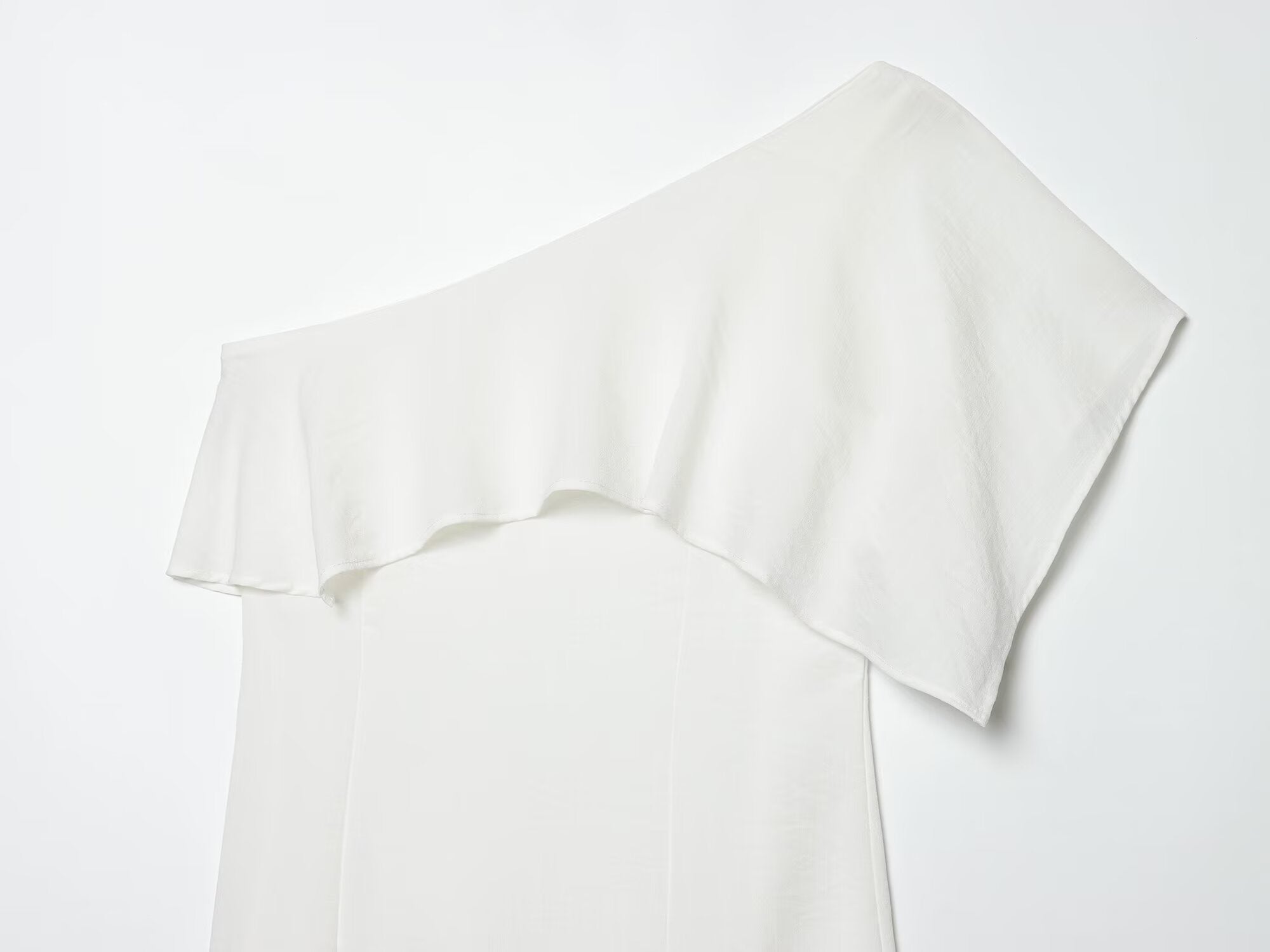 Women's linen blend asymmetrical dress