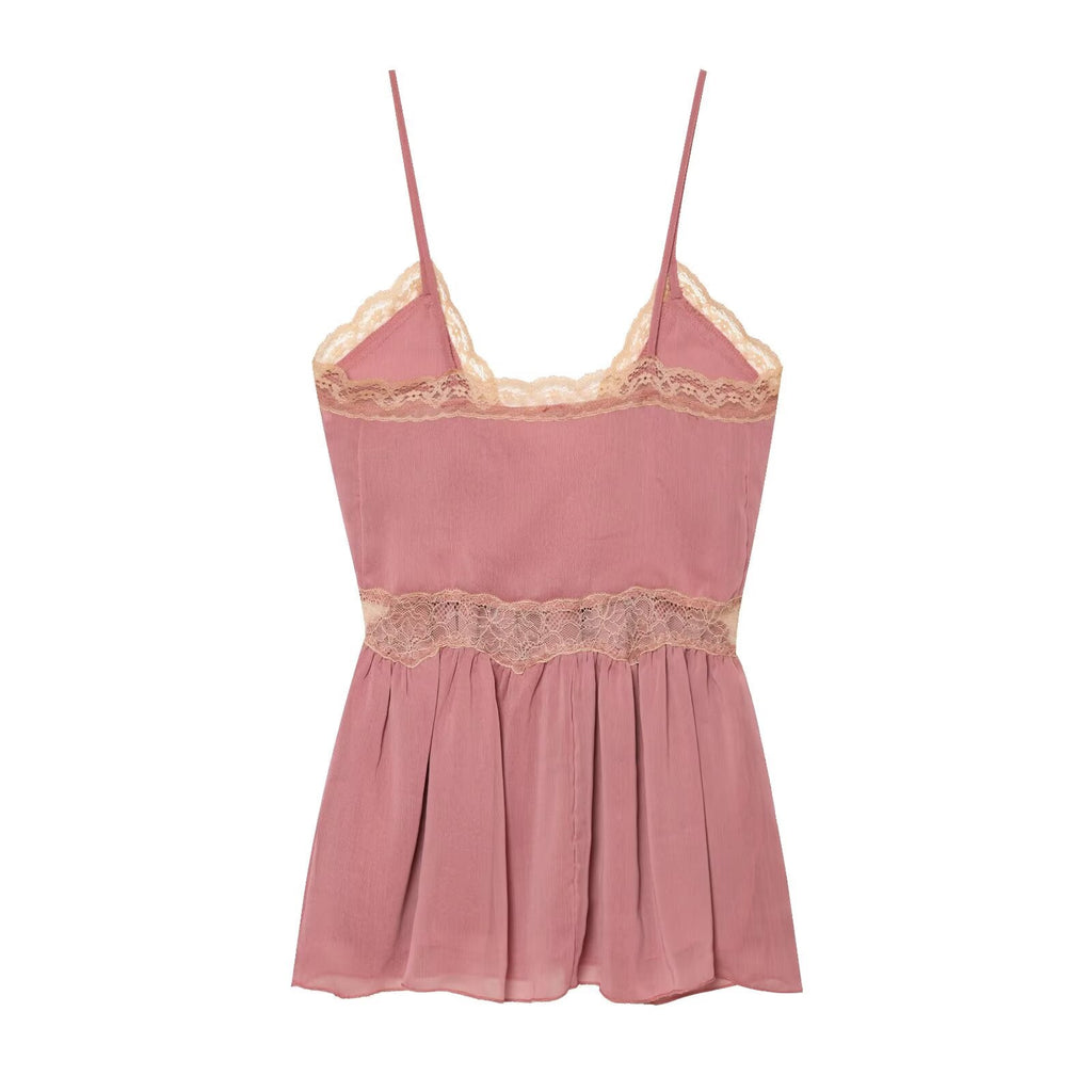 Women's lace suspender lingerie style top