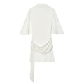 Women's backless bead patchwork mini dress