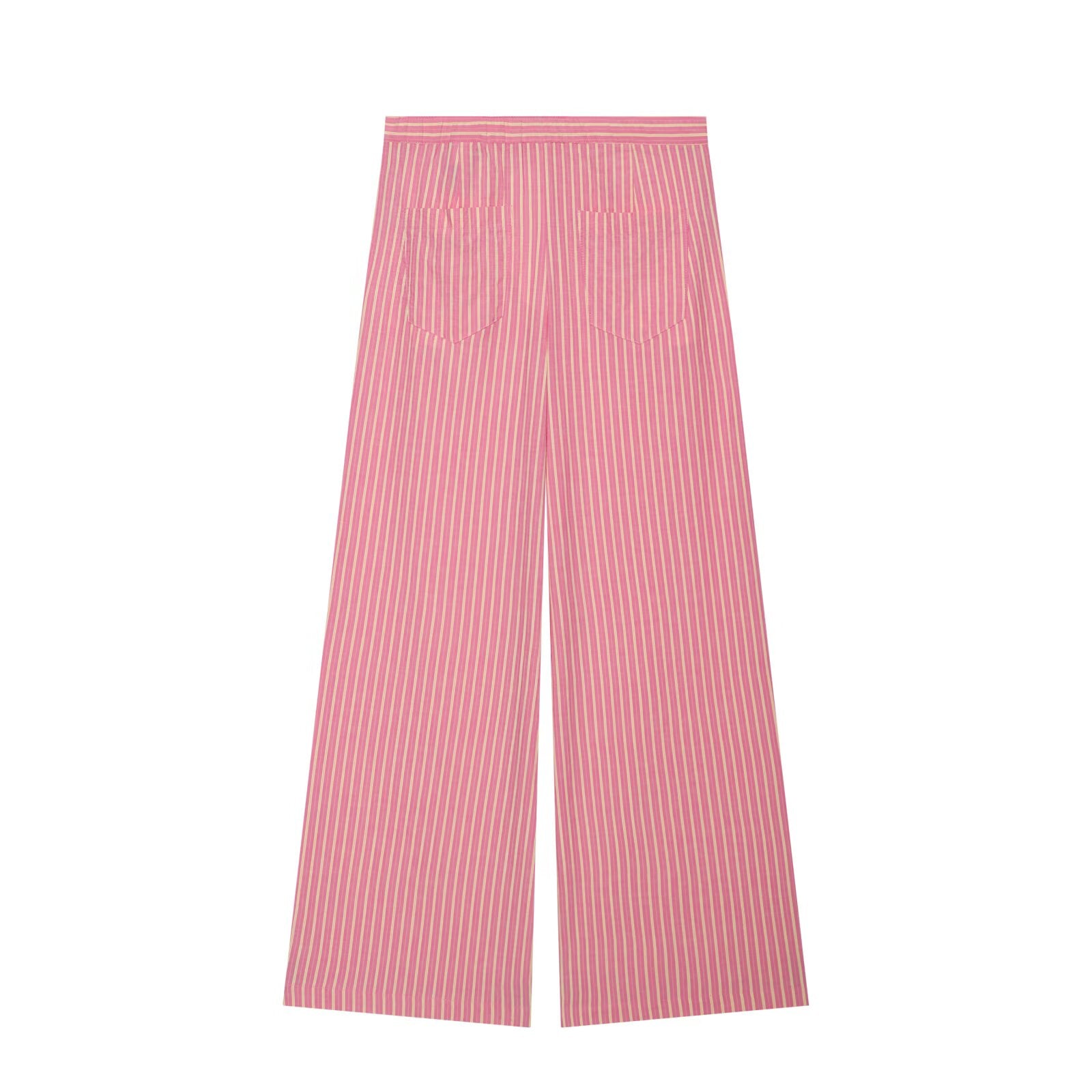 suit Women's 2 pieces striped halter neck top+wide leg pants