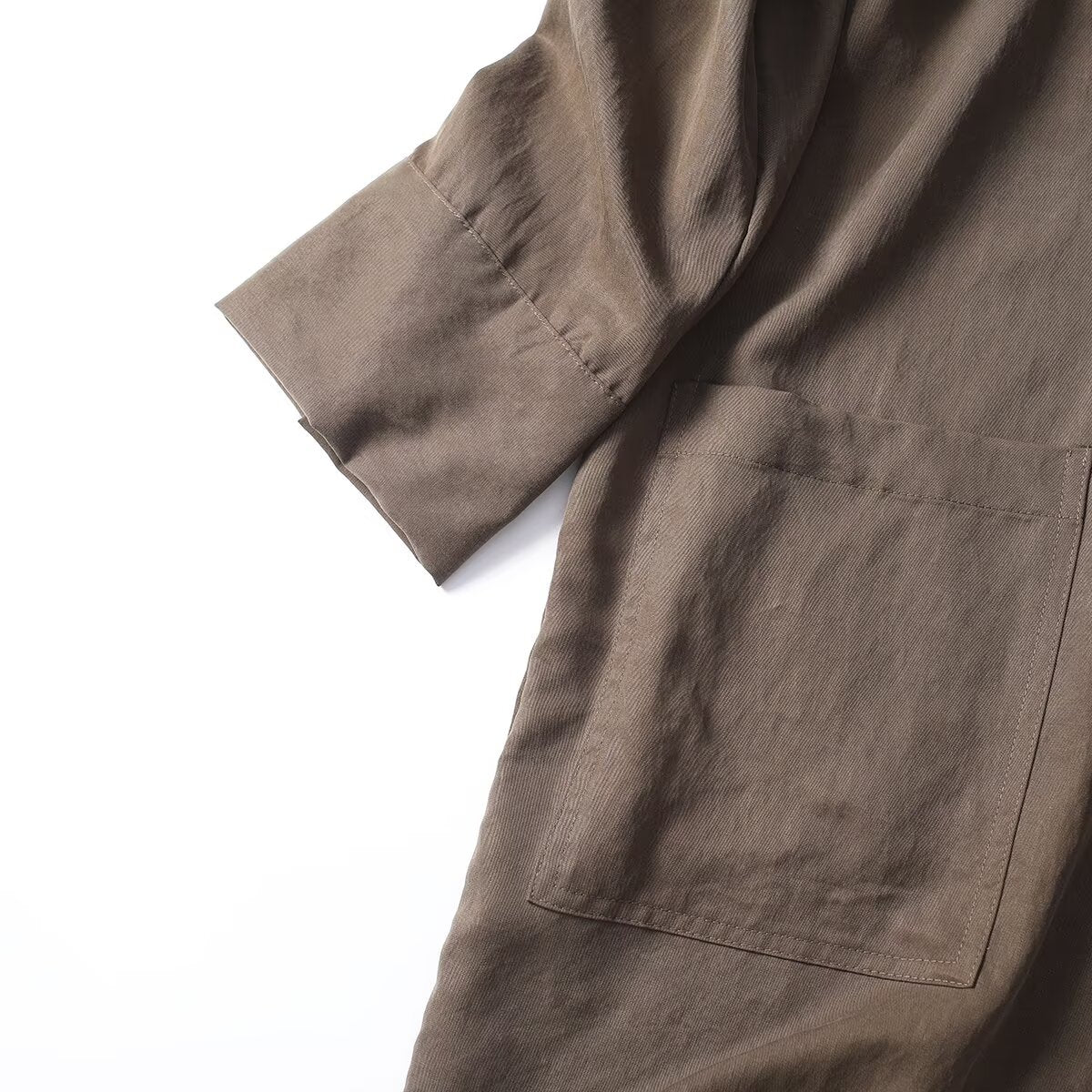 Women's pocket decorated shirt style dress
