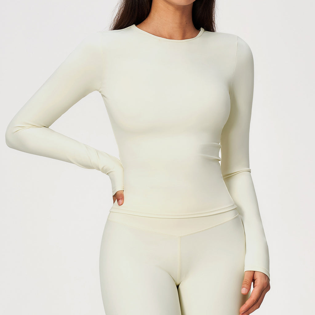 Women's new sanding yoga clothes running Pilates top