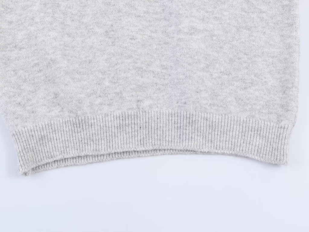 Women's casual long sleeved knitted polo shirt