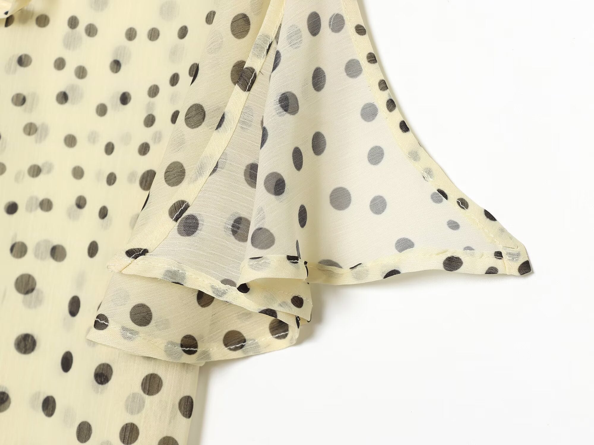 Women's short sleeved polka dot dress