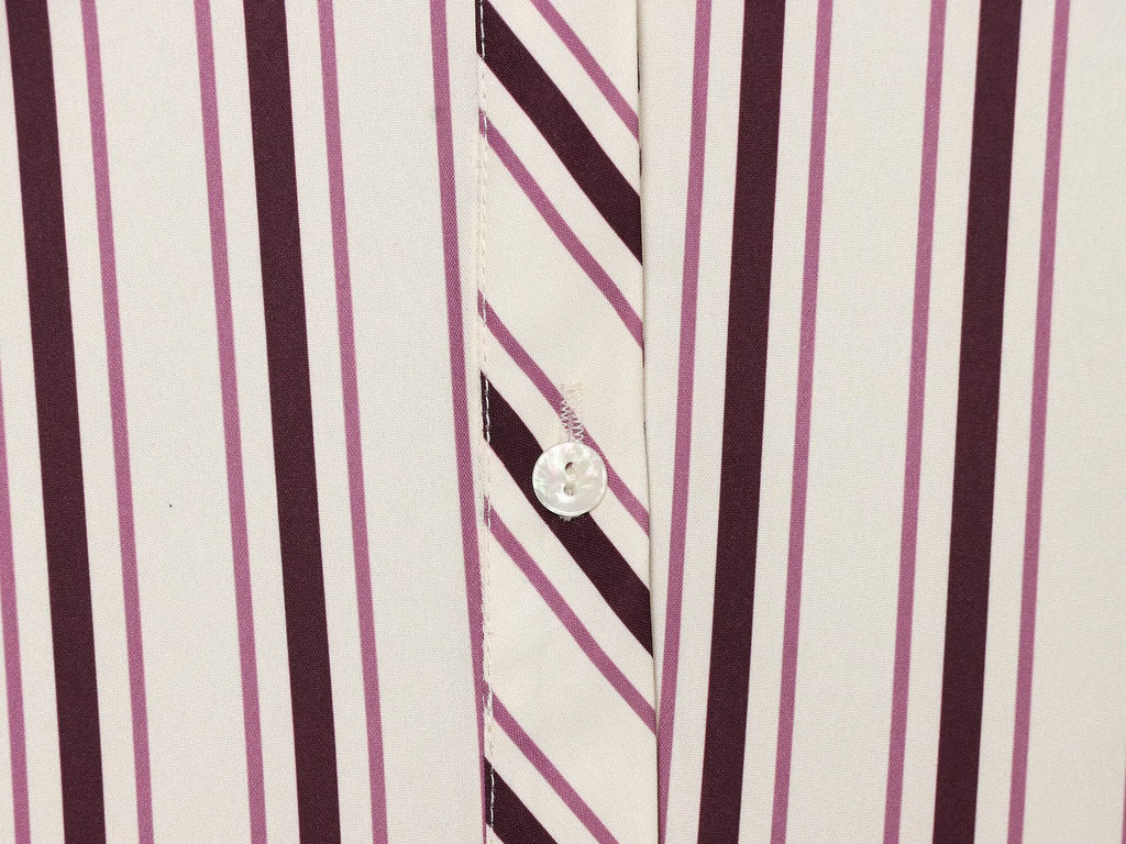Women's adjustable long short sleeved striped shirt