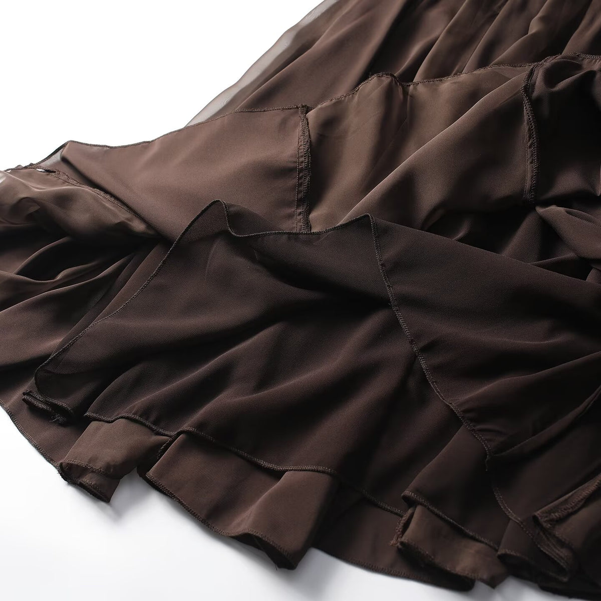 Women's patchwork pleated MIDI skirt