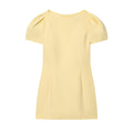 Women's pleated decorative short sleeved mini dress
