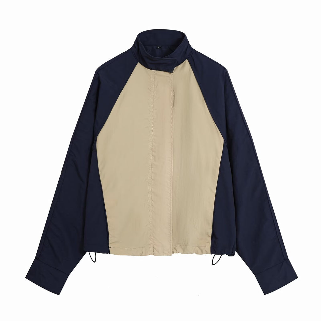 suit Women's 2 pieces patchwork technology fabric jacket Coat+nylon pants