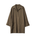 Women's pocket decorated shirt style dress