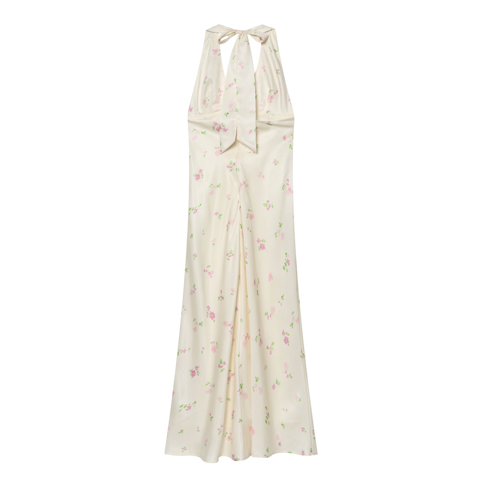 Women's satin textured printed MIDI dress