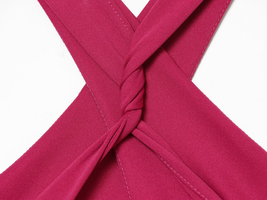Women's sexy sleeveless draped MIDI dress