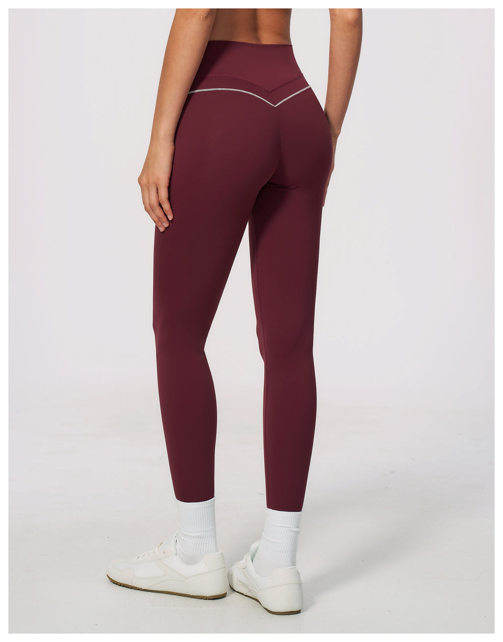 Women's new sanded breathable belly lift hip exercise yoga pants