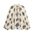 Women's oversized lantern sleeve printed top
