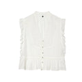 Women's layered decorative embroidered top