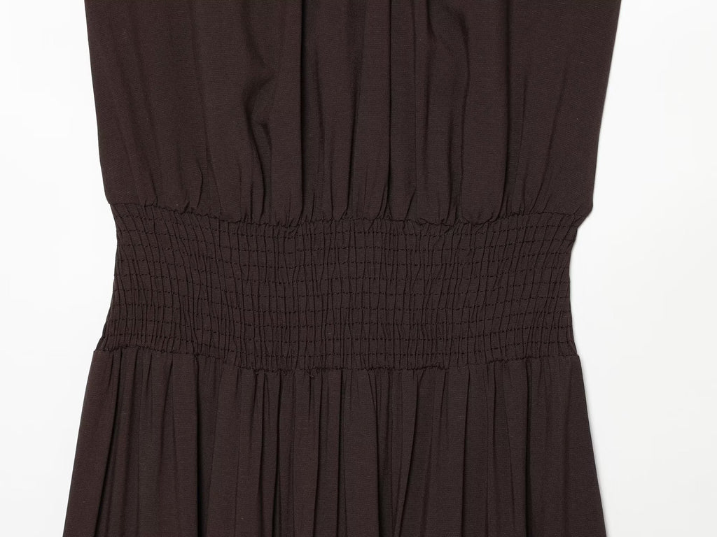 Women's beaded decorative halter neck dress