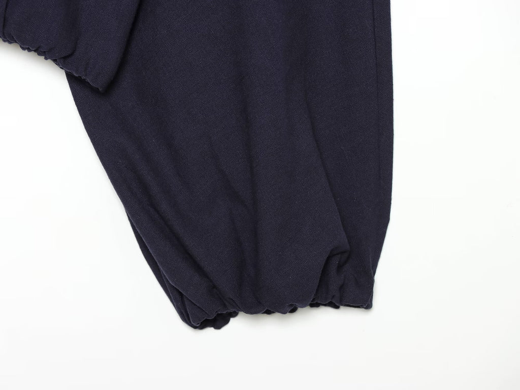 Women's loose linen blend pilot jacket