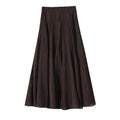 Women's patchwork pleated MIDI skirt