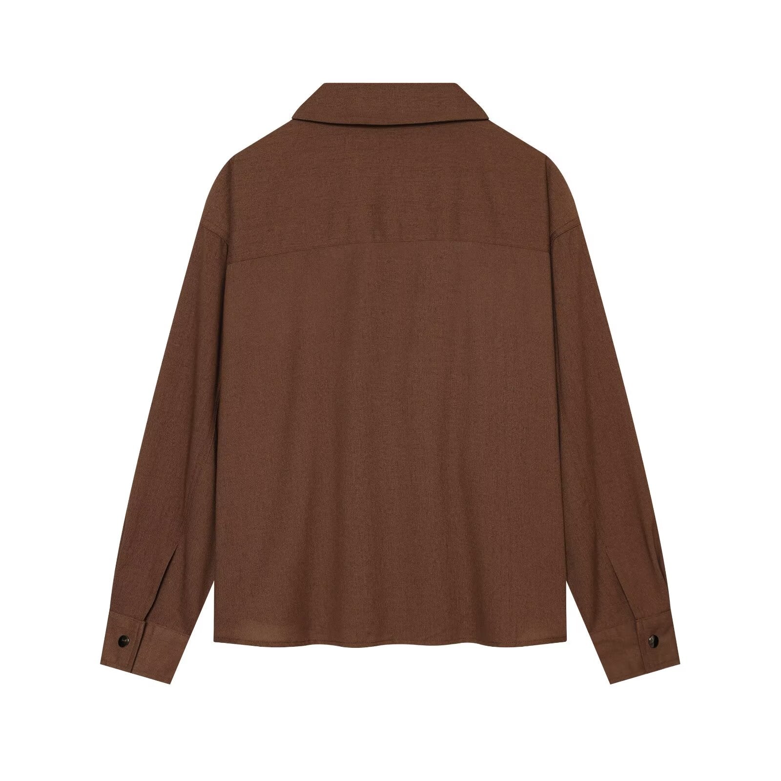 Women's Retro Buckle Long Sleeve Shirt