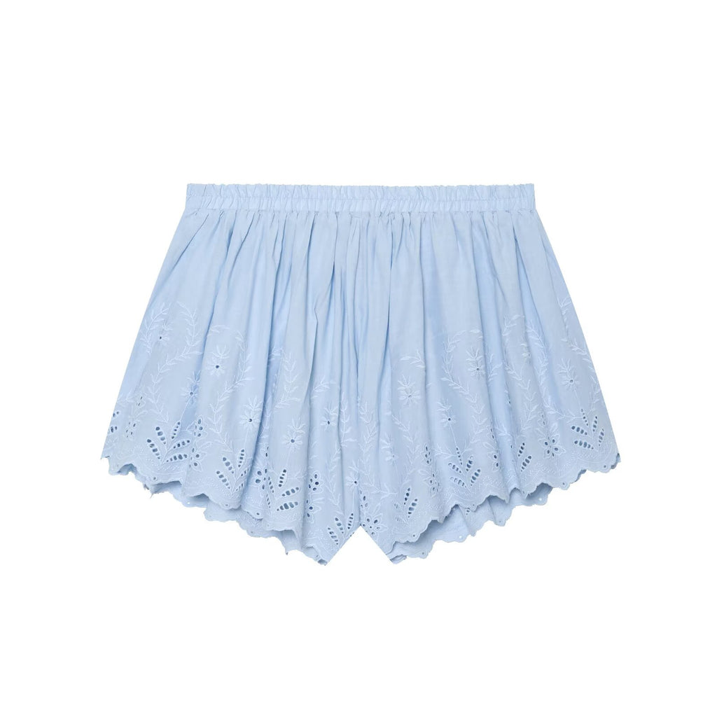 suit Women's 2 pieces embroidered suspender top+shorts