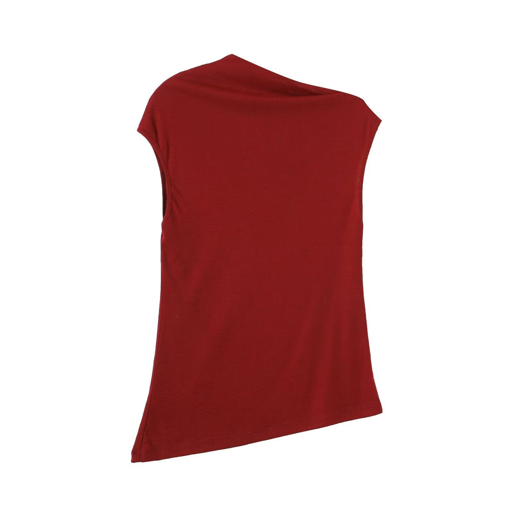 Women's new irregular design sleeveless top
