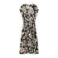 Women's printed V-neck MIDI dress