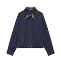 Women's patchwork lapel pilot jacket Coat