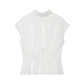 Women's bow decorated Split poplin top
