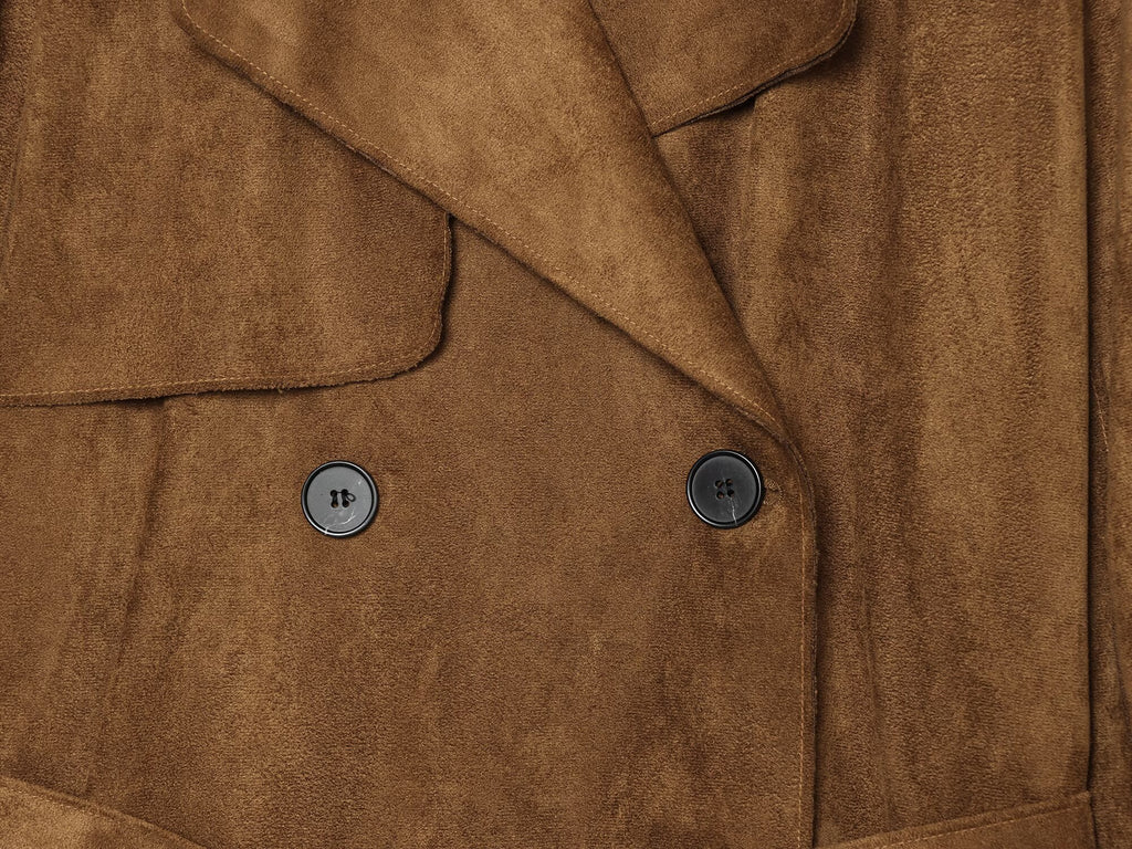 Women's with belt suede effect windbreaker Coat