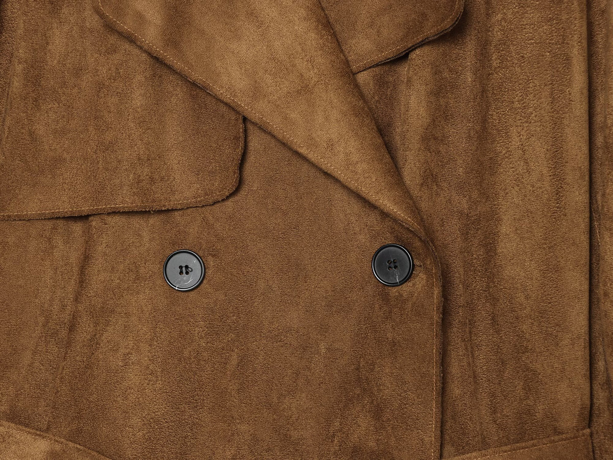 Women's with belt suede effect windbreaker Coat