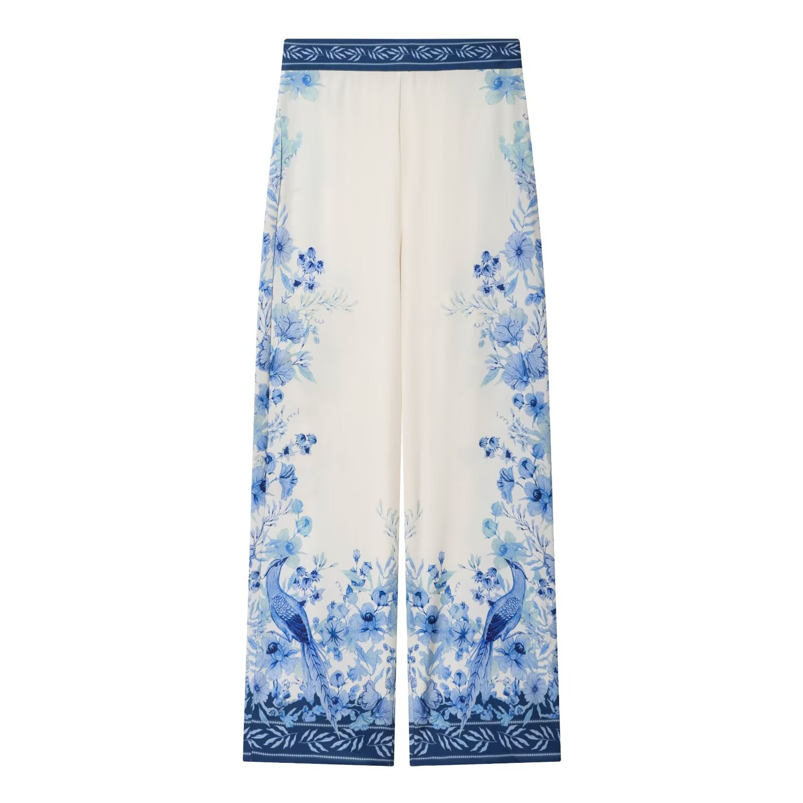 suit Women's 2 pieces loose printed Lapel shirt+Pants
