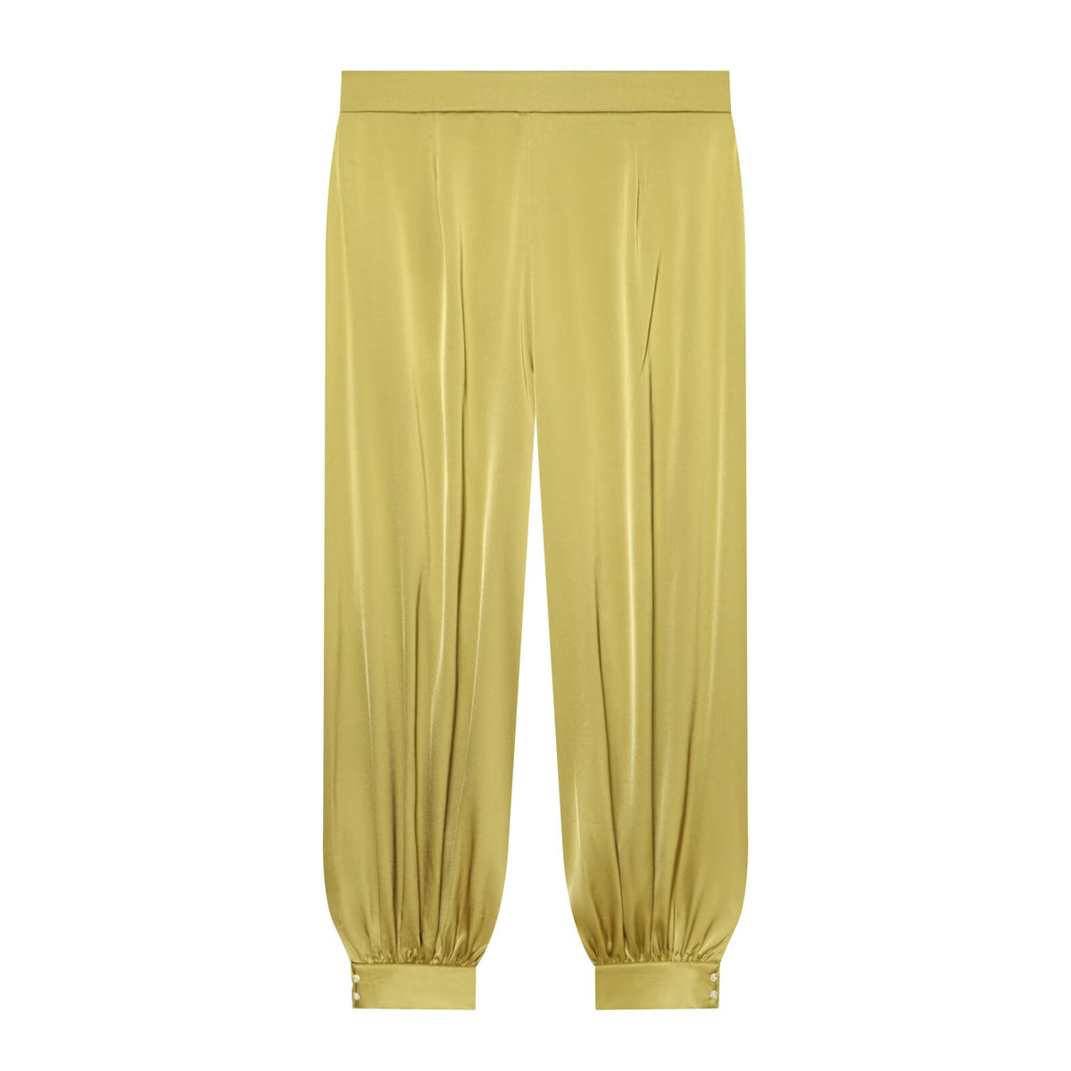 Women's casual satin textured lantern pants