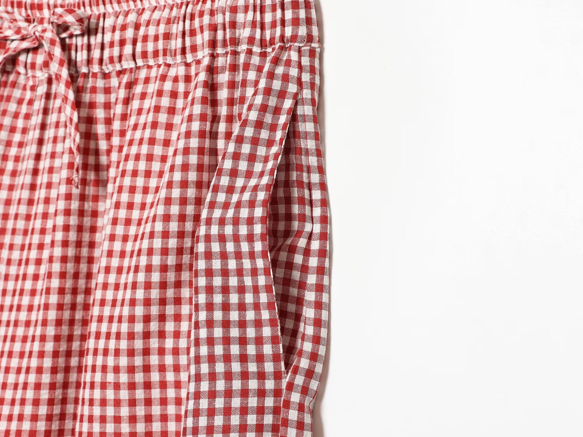 Women's casual plaid lantern pants