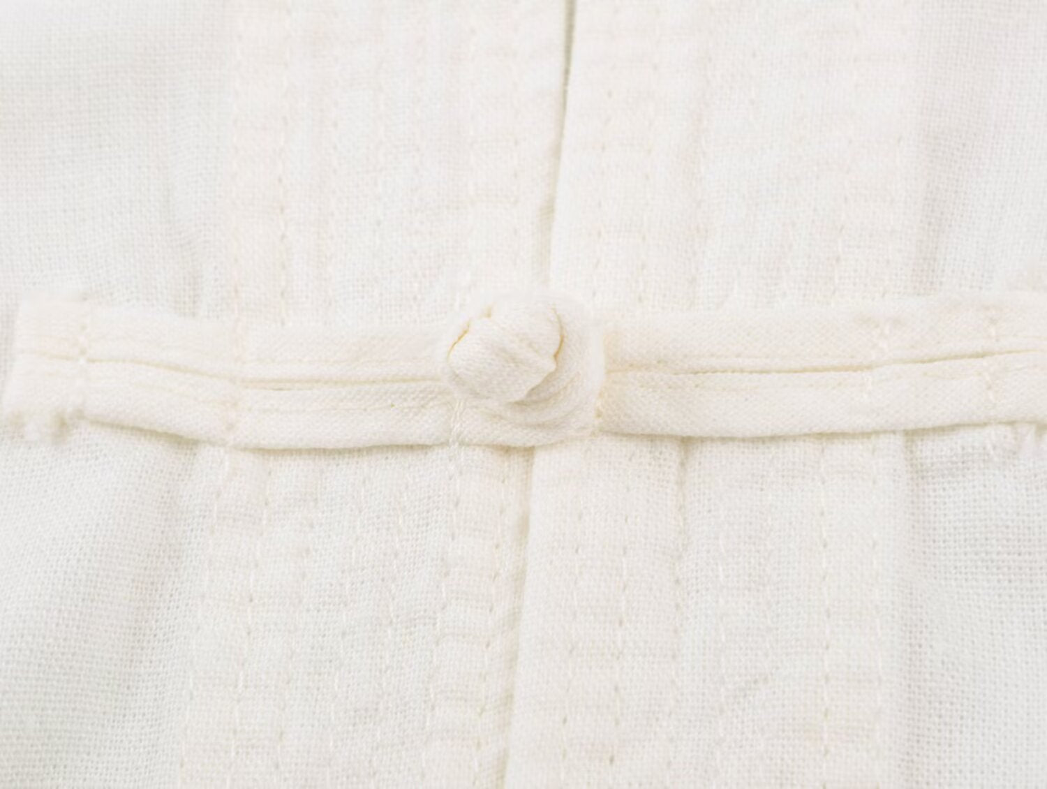 Women's rope knot buckle loose linen blended shirt