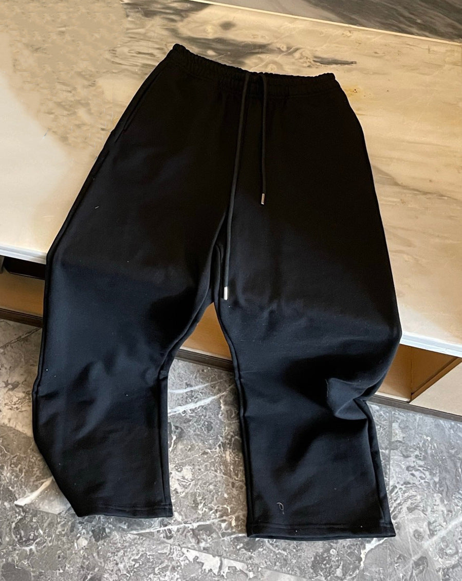 Women's new straight elastic casual pants wide-leg pants