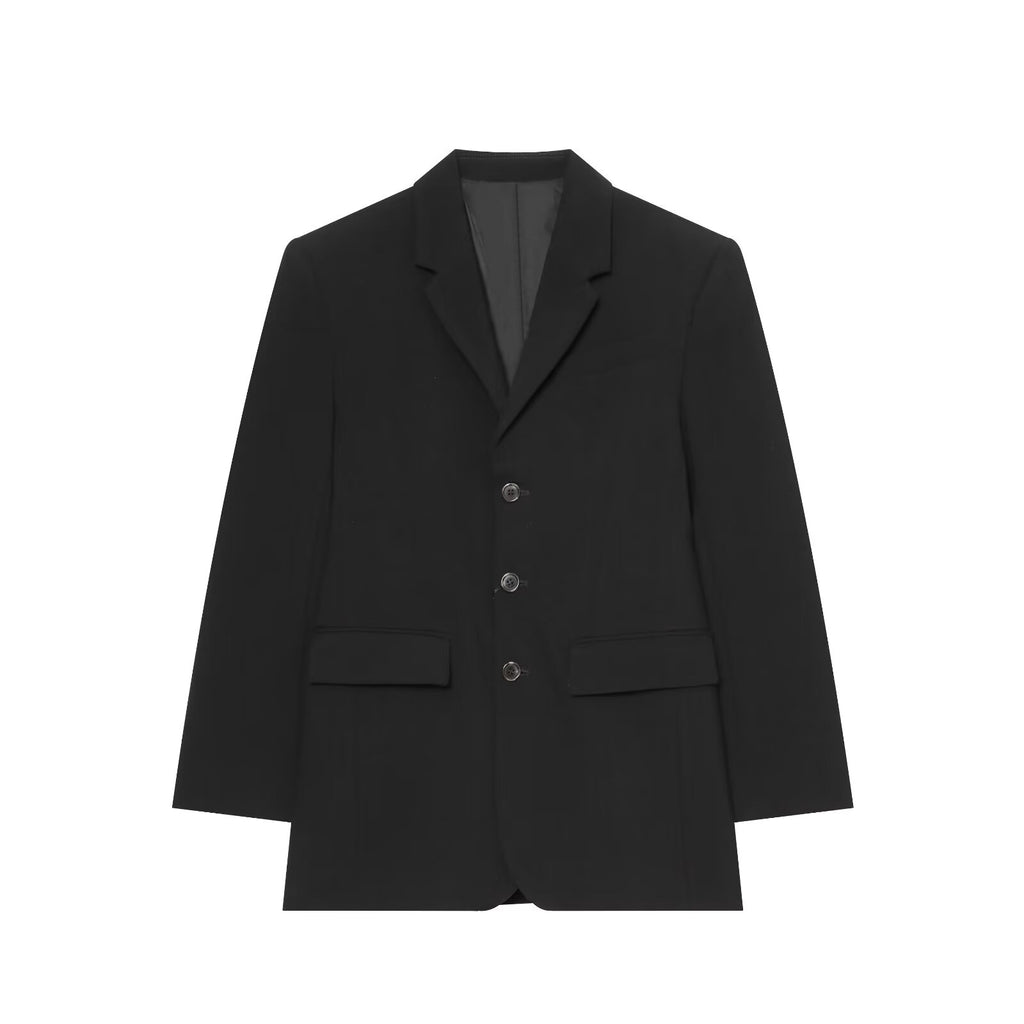Women's black slim single breasted Blazer Coat