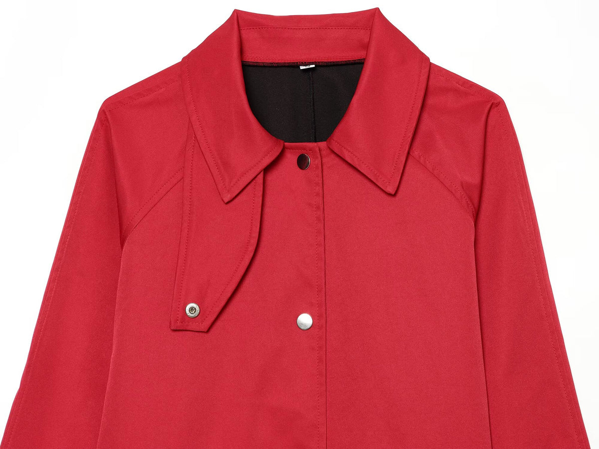 Women's loose long style windbreaker Coat