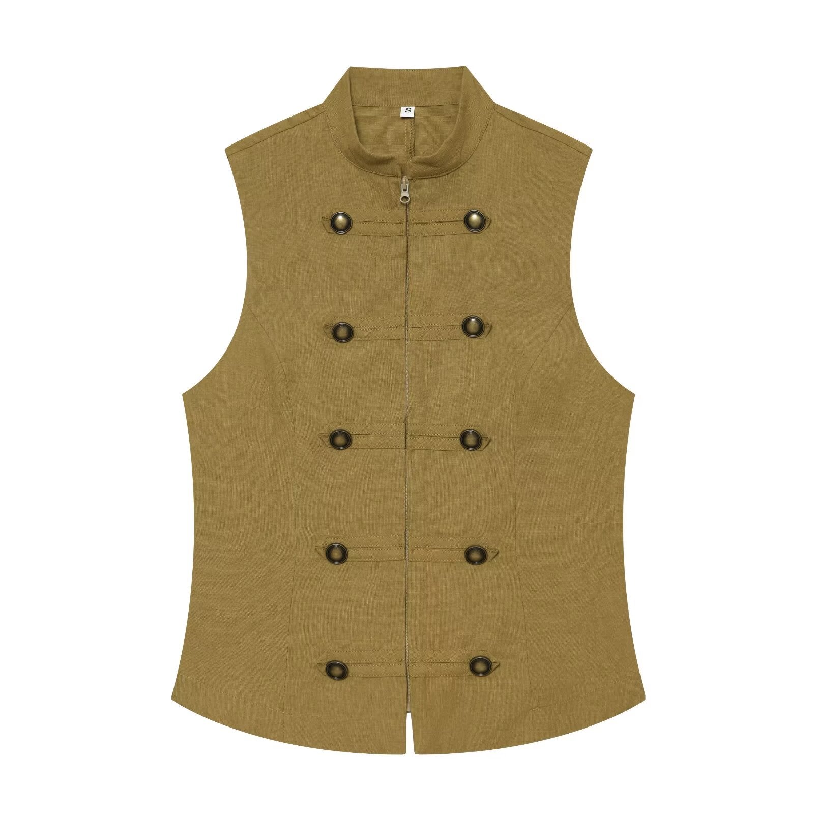 Women's sleeveless double breasted shirt