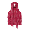 Women's polka dot hanging neck top