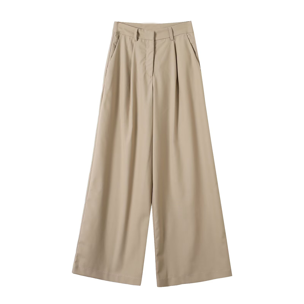 suit Women's 2 pieces Buckle design casual linen blended vest+Pants